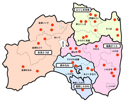 福島県JA斎場設置状況地図